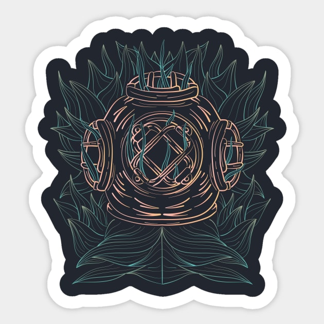 Lost in the Deep Blue Sea Sticker by PixelSamuel